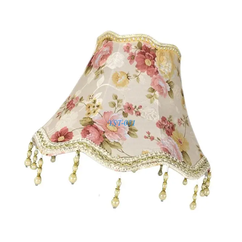 E15A Petal Fabric Lampshades Wall Light Cover Table Light Shade Flower Pattern Decorative Lighting Accessories Easy to Install
