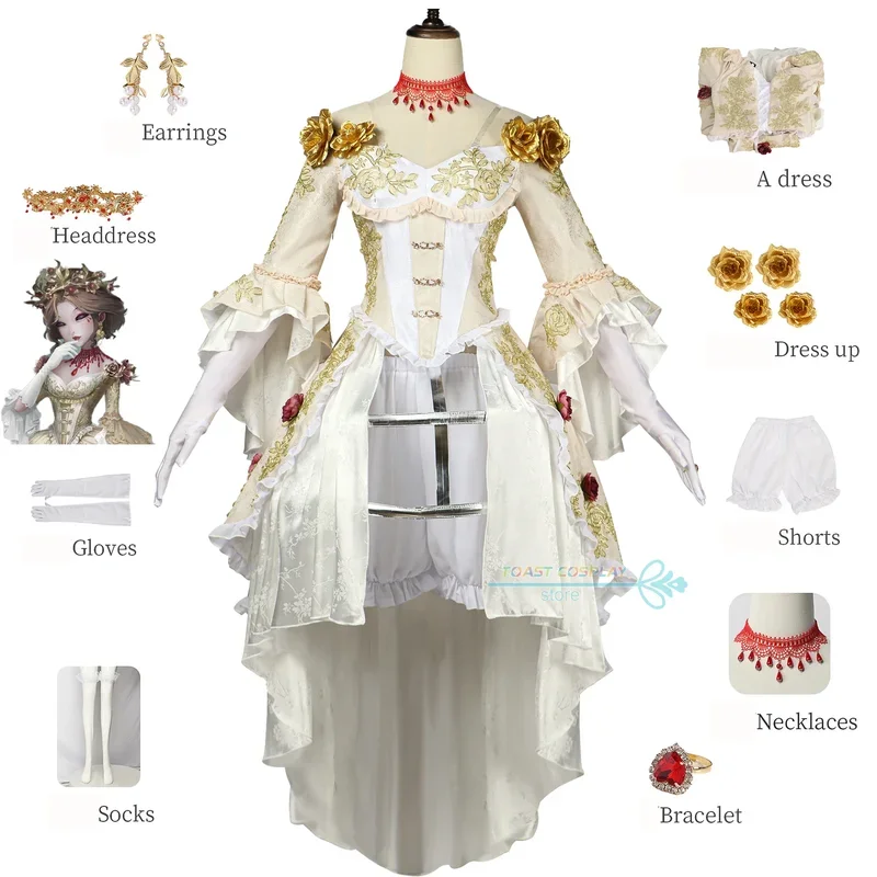 Game identity v Mary cosplay costume blooming Queen sexy dress blooming Queen Mary uniforms clothes Halloween Carnival party sui