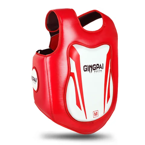Боксерский нагрудник GINGPAI SPORT, красный/синий/черный, полиэстер, унисекс
