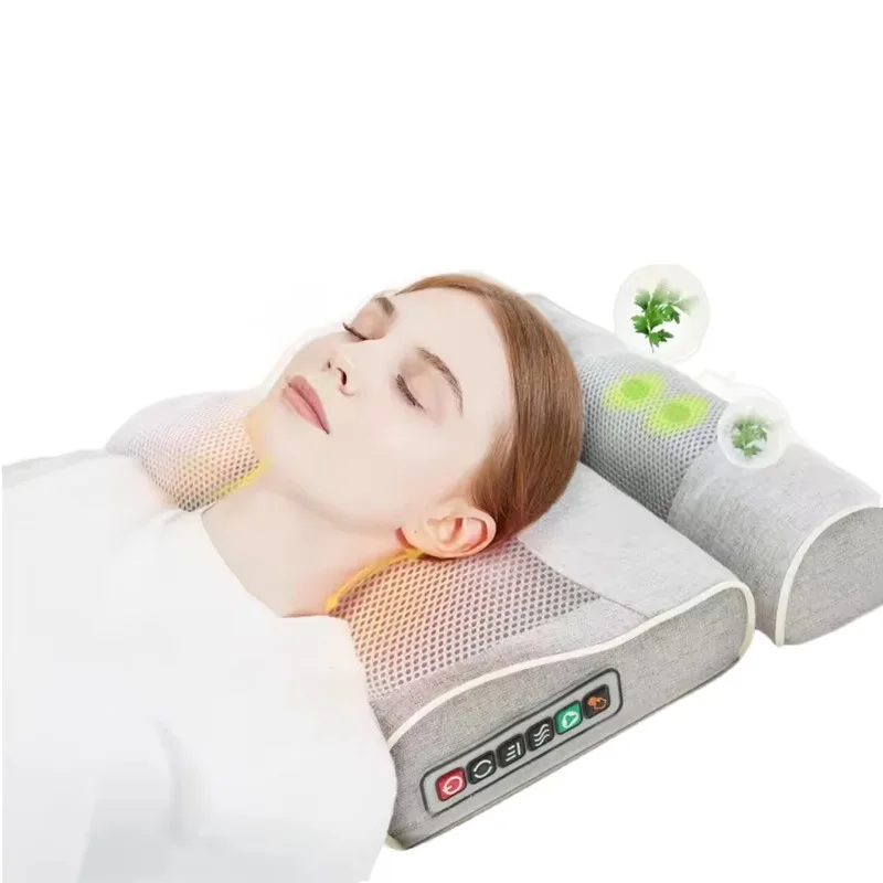 2 in 1 Massage Pillow 3 Gear Shiatsu Neck Massage Pillow Jade Wormwood Treatment with Hot Pillow