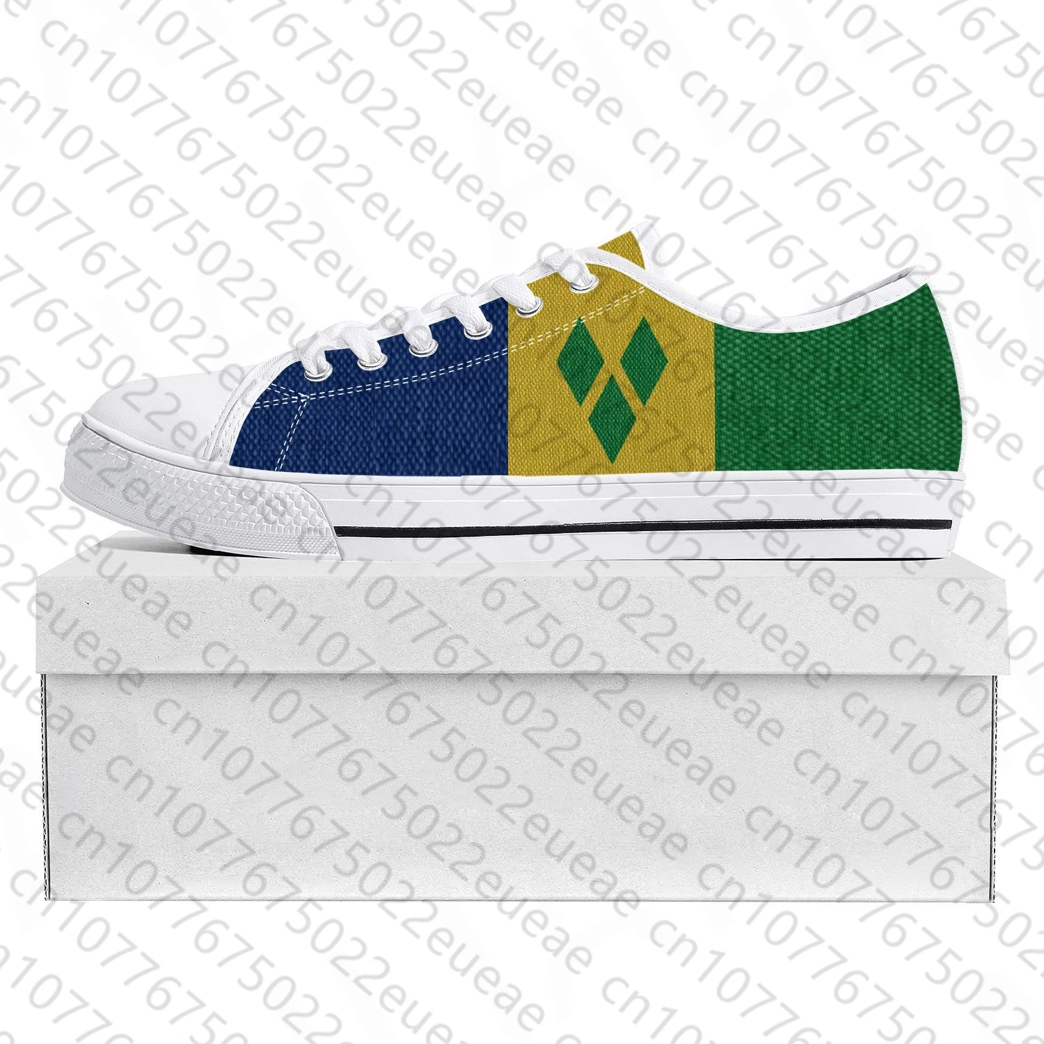 Saint Vincent and the Grenadines Flag Low Top High Quality Sneakers Mens Womens Teenager Canvas Sneaker Couple Shoes Custom Shoe