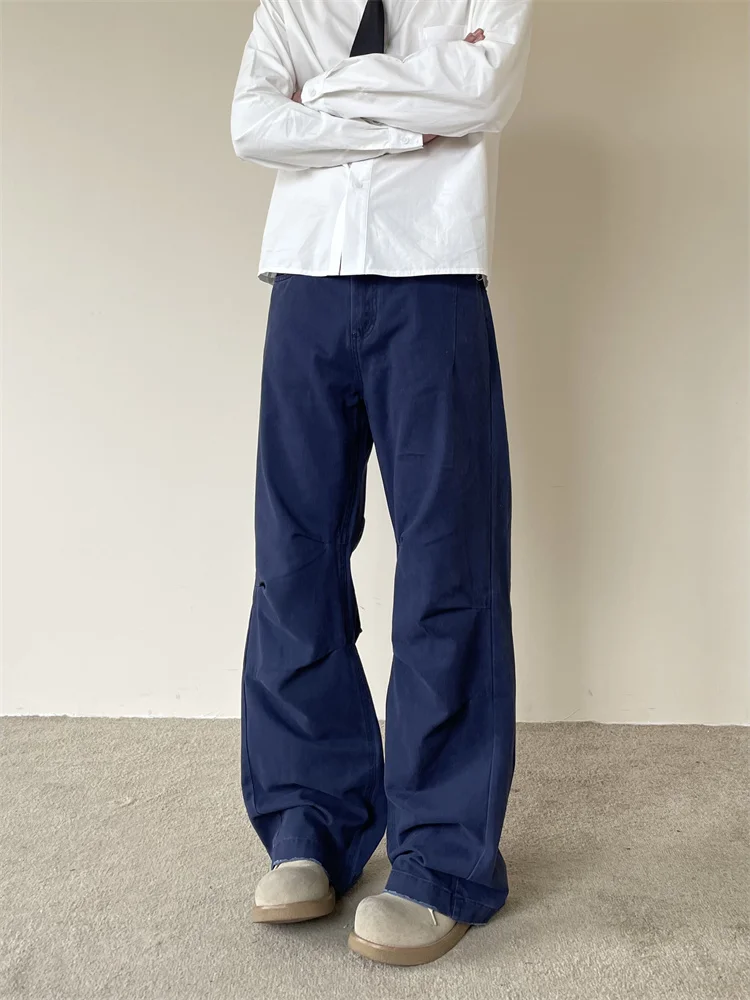 

Мужские рабочие брюки Cleanfit American Washed Folded: свободные, прямые, повседневные, длинные, для весны и осени, с высоким уровнем комфорта