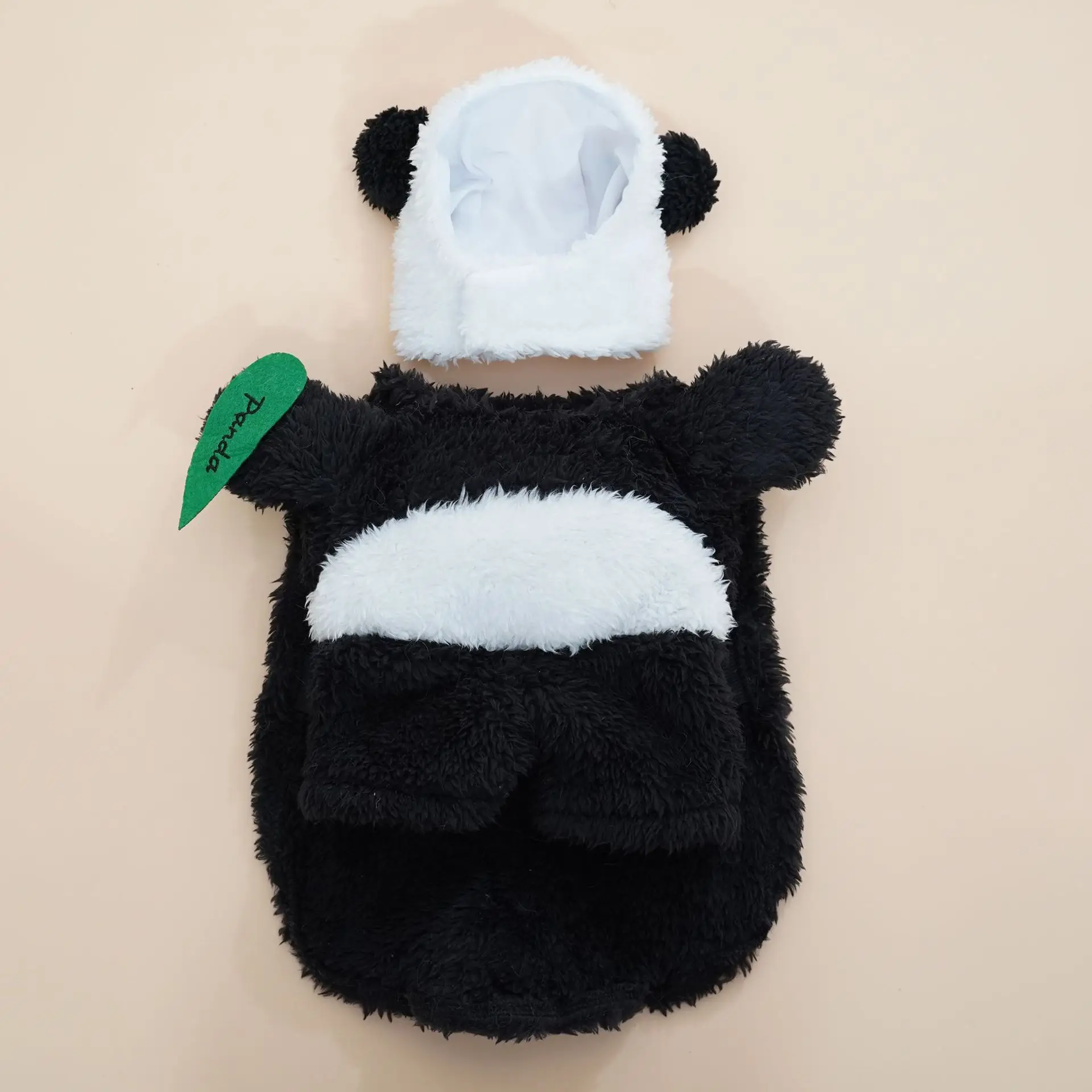 Cute Panda Pet Cat Costume With Hat Warm Pet Clothes for Small Dogs and Cats Coat Jacket Puppy Funny Cat Clothes