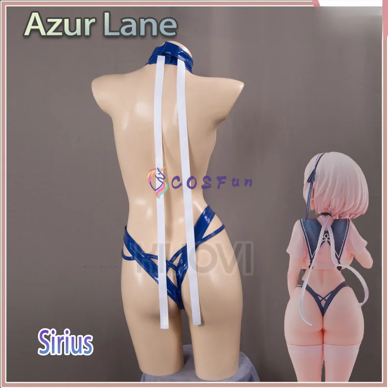 Game Azur Lane Sirius Cosplay Costume Sexy Sailor Uniform Playful Swimsuit Halloween Carnival Party COSFun view 5