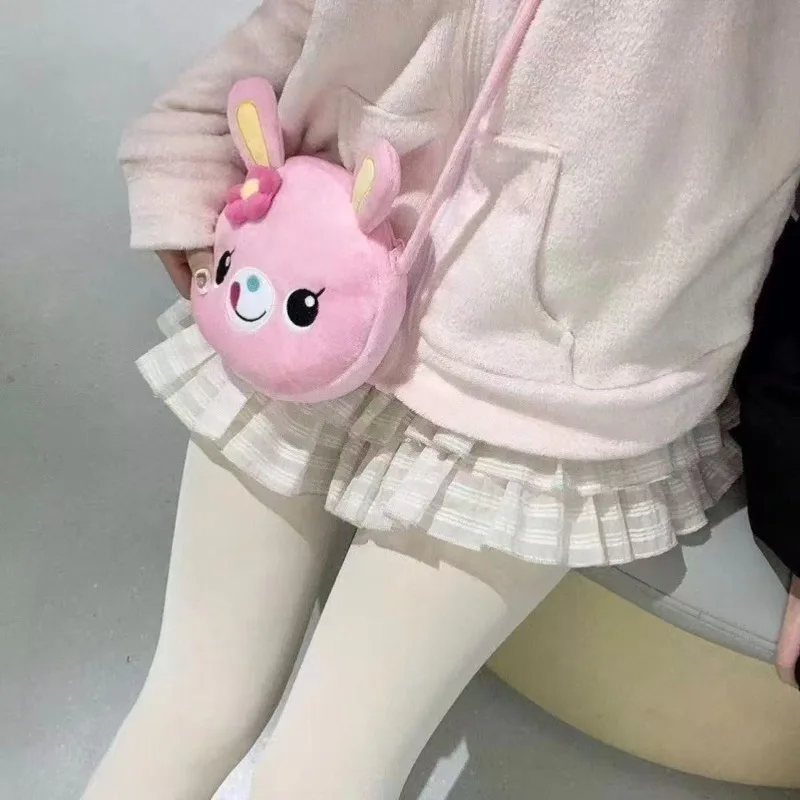 Rilakkuma Japanese beauty girl cute crossbody bag makeup bag collar wallet cute daughter clothing accessories pink - view 3