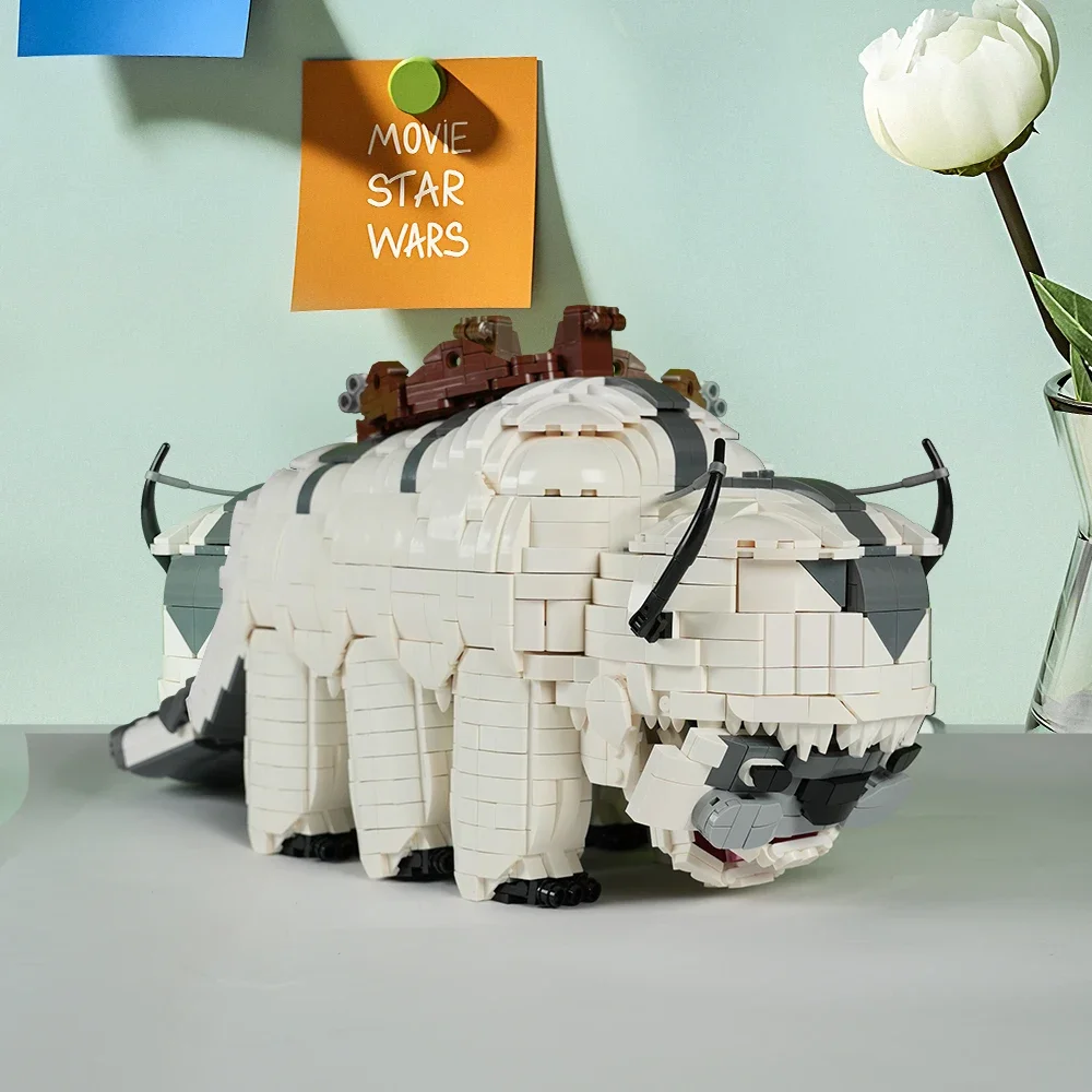 Appa the Sky Bison 빌딩 블록 세트 지속된 Airbender 게임 몬스터 그림 벽돌 성인 선물(2429 Pcs)