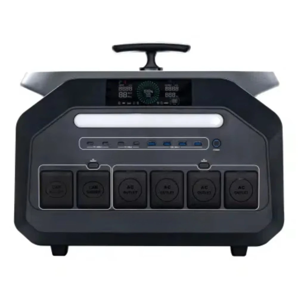 Powerful portable solar generator: 2400W AC and 4800W peak power, suitable for heavy-duty tools and electrical equipment