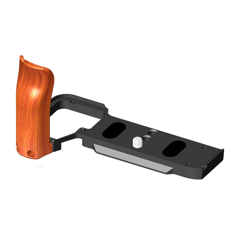 Wooden Handgrip Quick Release Plate Camera L-Bracket for SONY A7C2 A7CR