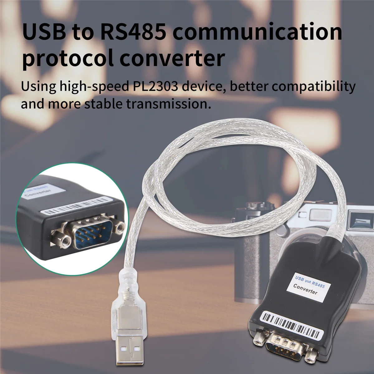 USB 2.0 to RS485 RS-485 RS422 RS-422 DB9 COM Serial Port Device Converter Adapter Cable, Prolific PL2303 HGC