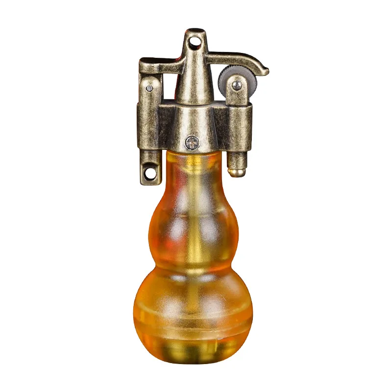 

Grinding Wheel Inflatable Lighter Convenient To Use Open Flame Visible Air Chamber Men's Smoking Accessories Cigarette Lighter