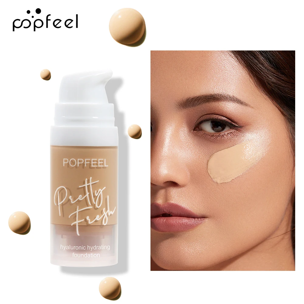 POPFEEL Liquid Foundation, 1Pc Long-Wearing Face Makeup Product Moisturizing Foundation Concealer