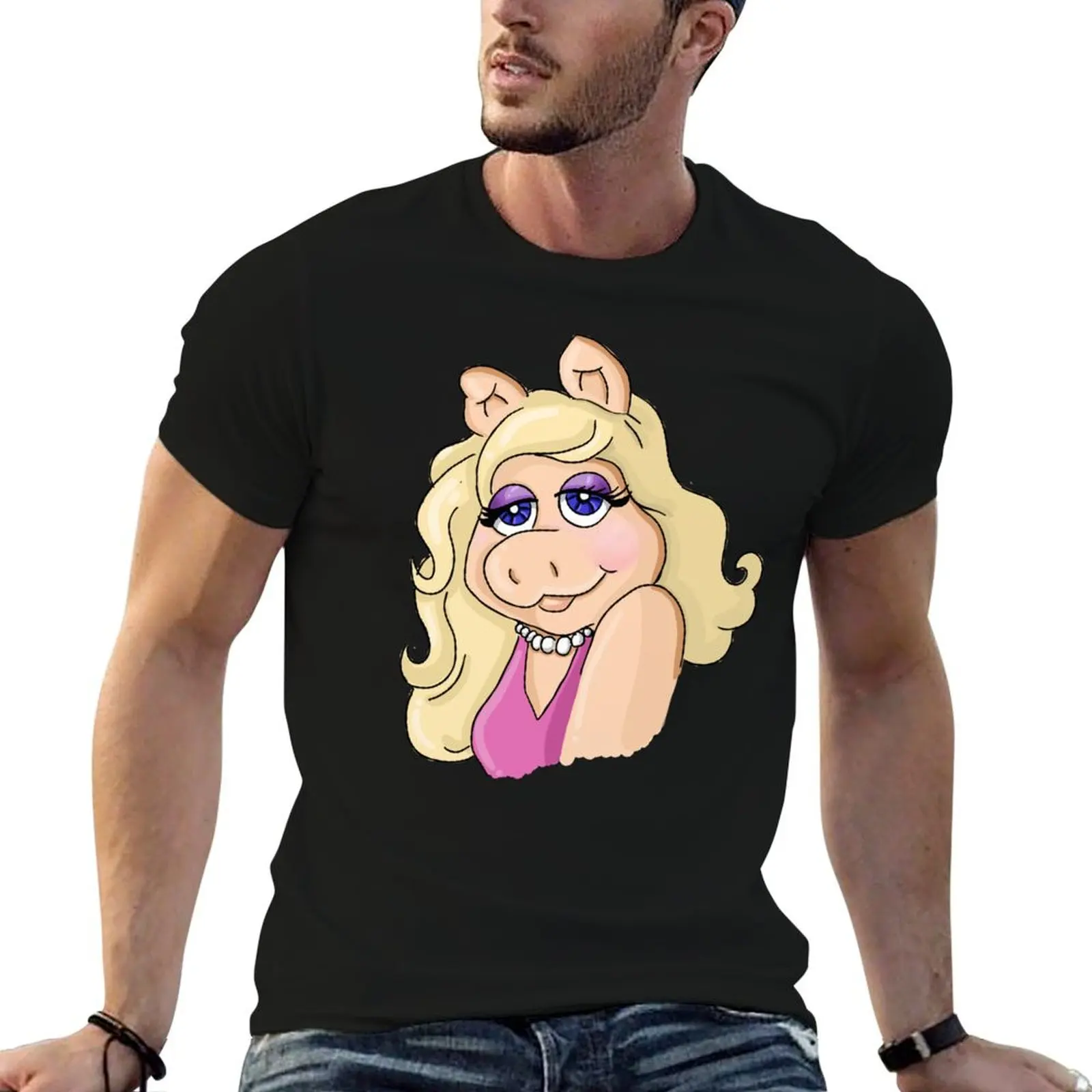 

Madame T-Shirt man Piggy shirts anime oversize t tshirt