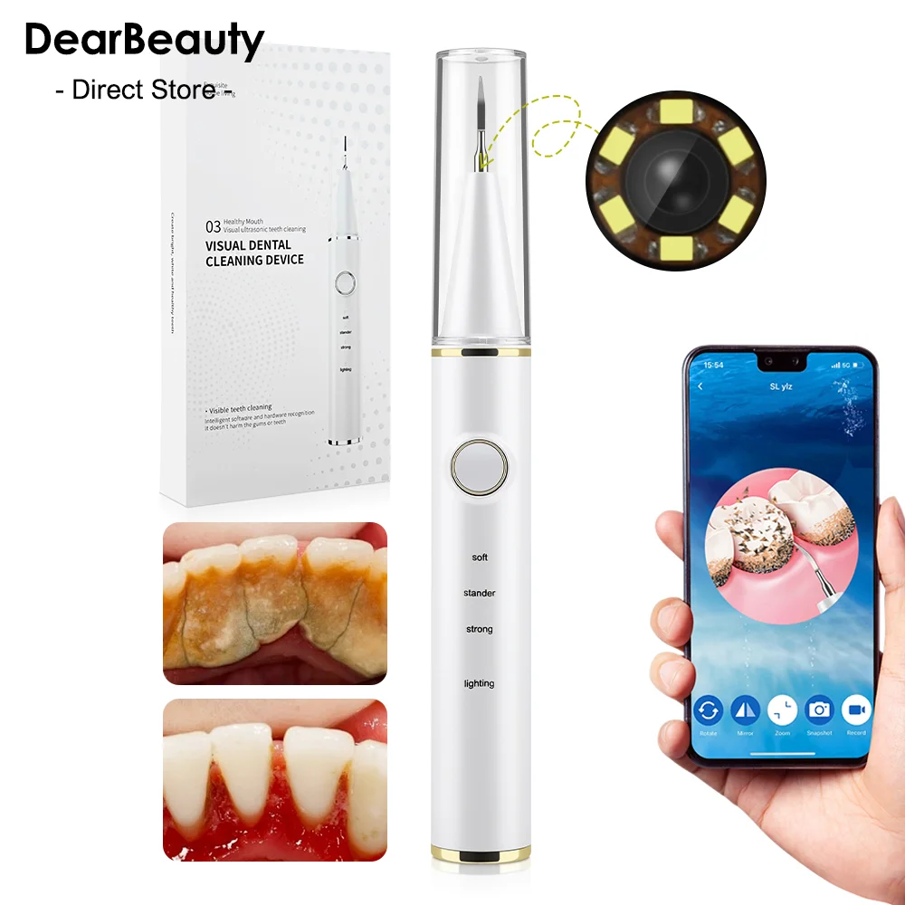 

Visual Electric Ultrasonic Dental Scaler 3 Modes Calculus Oral Tartar Remover Tooth Stain Cleaner Teeth Whitening Oral Care
