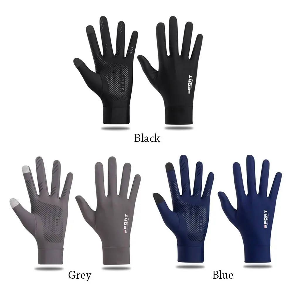Guantes de protección solar con protección UV, guantes de protección solar elásticos transpirables, finos, antideslizantes, para ciclismo y conducción, pesca