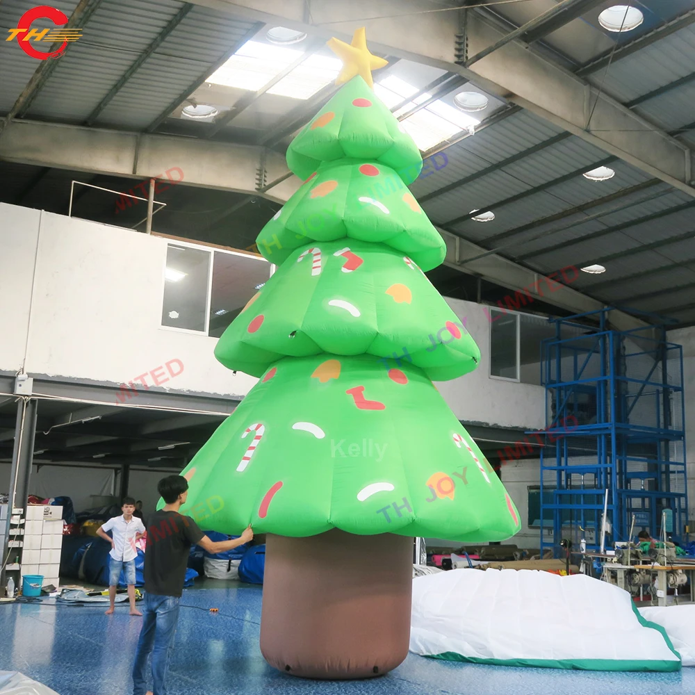 Free Ship Outdoor Activities Xmas Advertising Giant Inflatable Christmas Tree Ground Balloon Model