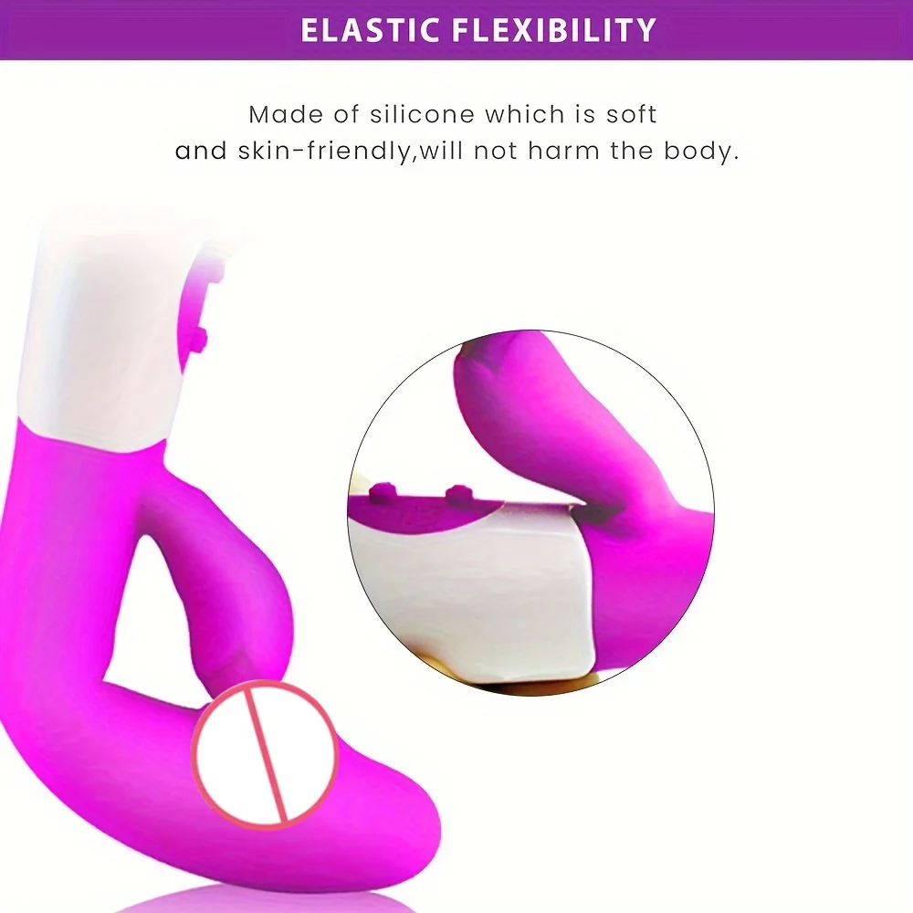 قابلة للشحن دسار أرنب هزاز المزدوج الاهتزاز G بقعة جهاز تدليك للمهبل AV عصا البظر الجنس لعب للنساء الإناث الاستمناء