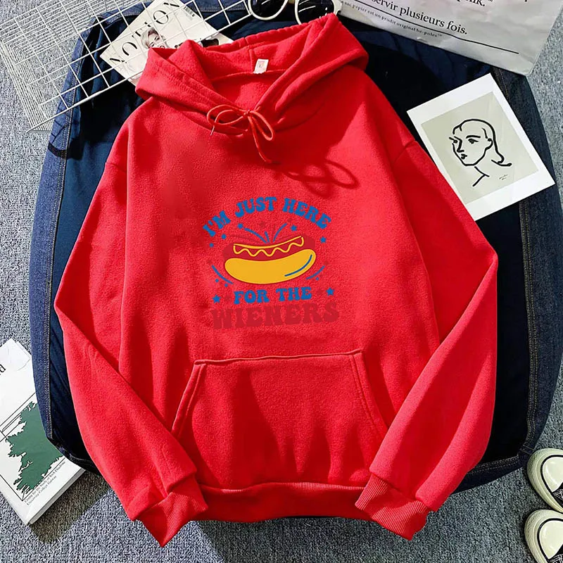 2024 Autumn Hoodie Women's Casual Hooded Sweatshirt Creative Hoodie Matching Streetwear Sausages Pattern Monogram Hoodie CYXX120