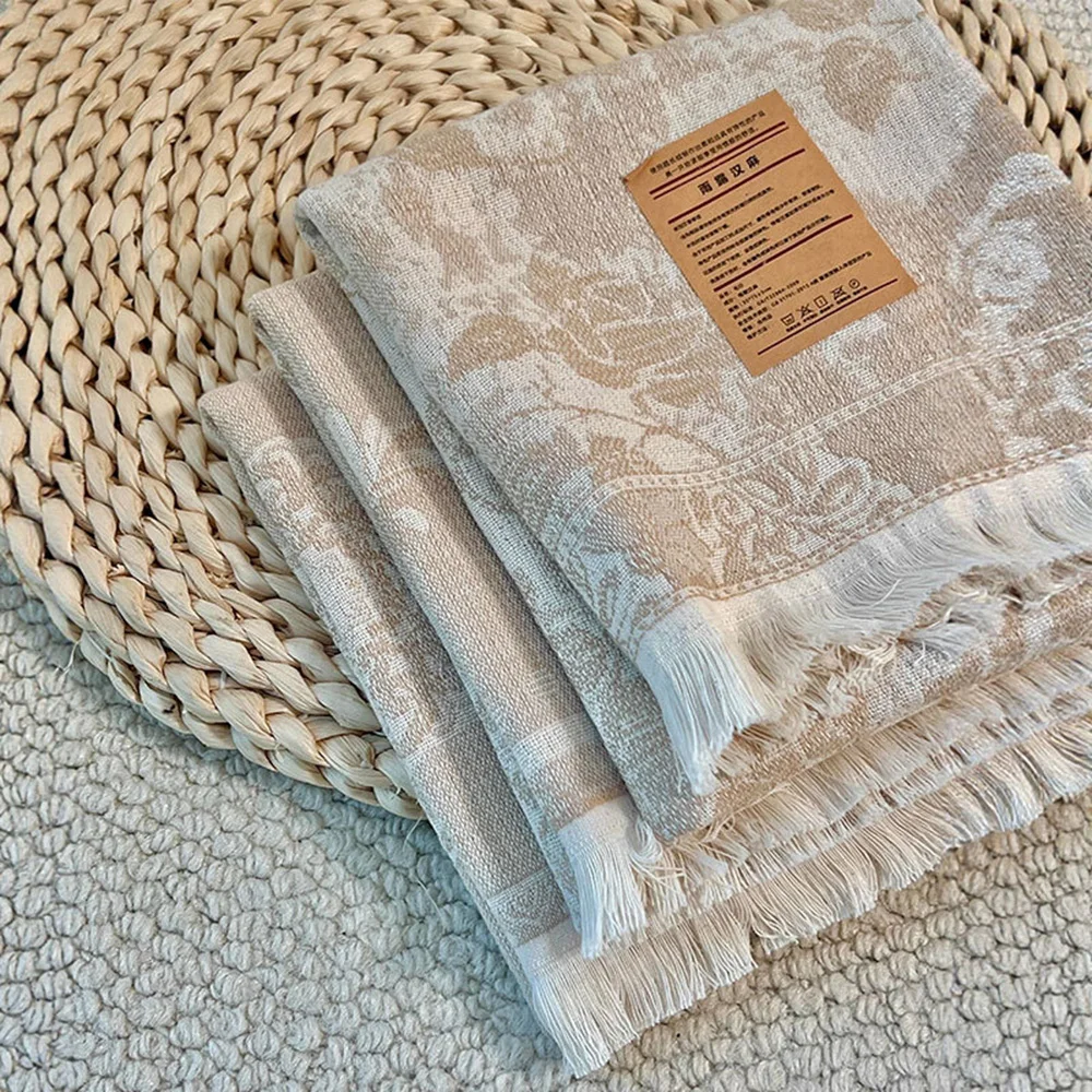 

Набор полотенец из конопляной ткани (3/4 шт.) Apocynum: ретро-жаккард, 35*75 см, новые, впитывающие пот, комфортные, для дома и лица