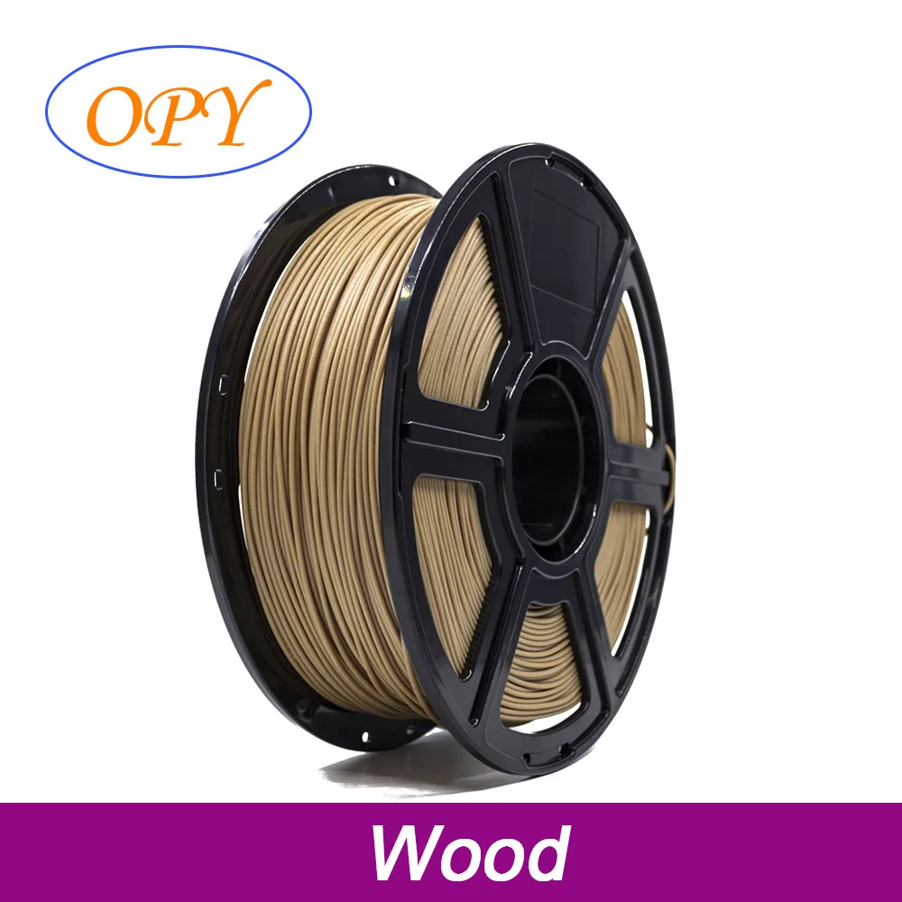 OPY Wood PLA Filament 1.75mm Real Wood Powder 3D Printer PLA Wooden Filament 3D Printing Materials 1kg 10m 100g