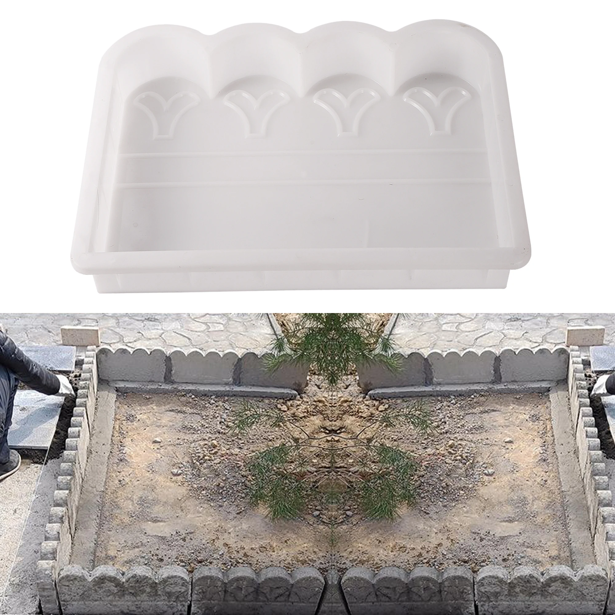 Garden Courtyard Flower Bed Vegetable Fence Brick Mold Garden Fence Mold Road Paving Diy Cement Mold Ping Fish Pond Board Mold