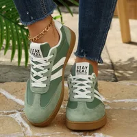 2026 New Lightweight Comfortable Sneakers for Women Fashion Striped Lace Up Sports Shoes Woman Casual Breathable Green Sneakers - Image 5