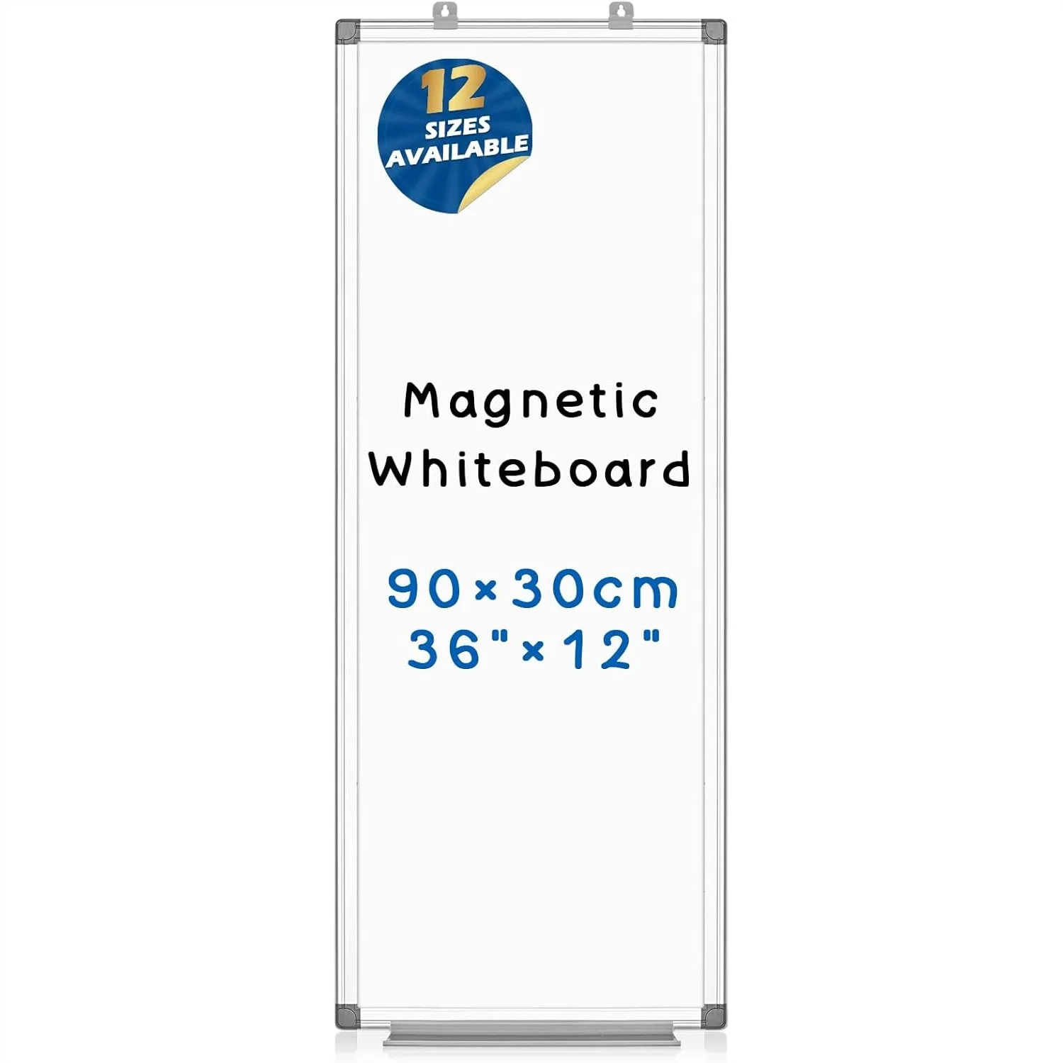 

36x12 Magnetic White Board, Long Vertical Dry Erase Board for Wall, Narrow Mini Portable To-Do List for Home Office