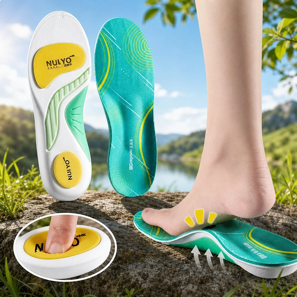 MAGELAN Sport Correction Insoles Arch Support Shock Absorption Sweat-Absorbing Odor-Resistant Standing Comfort High Elasticity