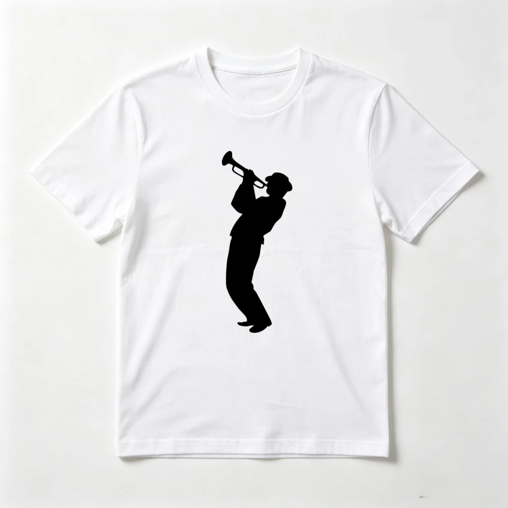 Minimalism Trumpet Musician T-shirt Gift for Music Lover T Shirt Casual Fashion Loose Harajuku Man Women Short Sleeve O-neck Tee