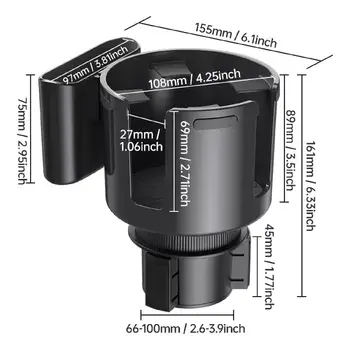 汽車杯架擴充器 杯架轉接器 多功能汽車內裝可擴充收納整理器 附手機支架 10 最佳銷售 BMWX3配件 - №2