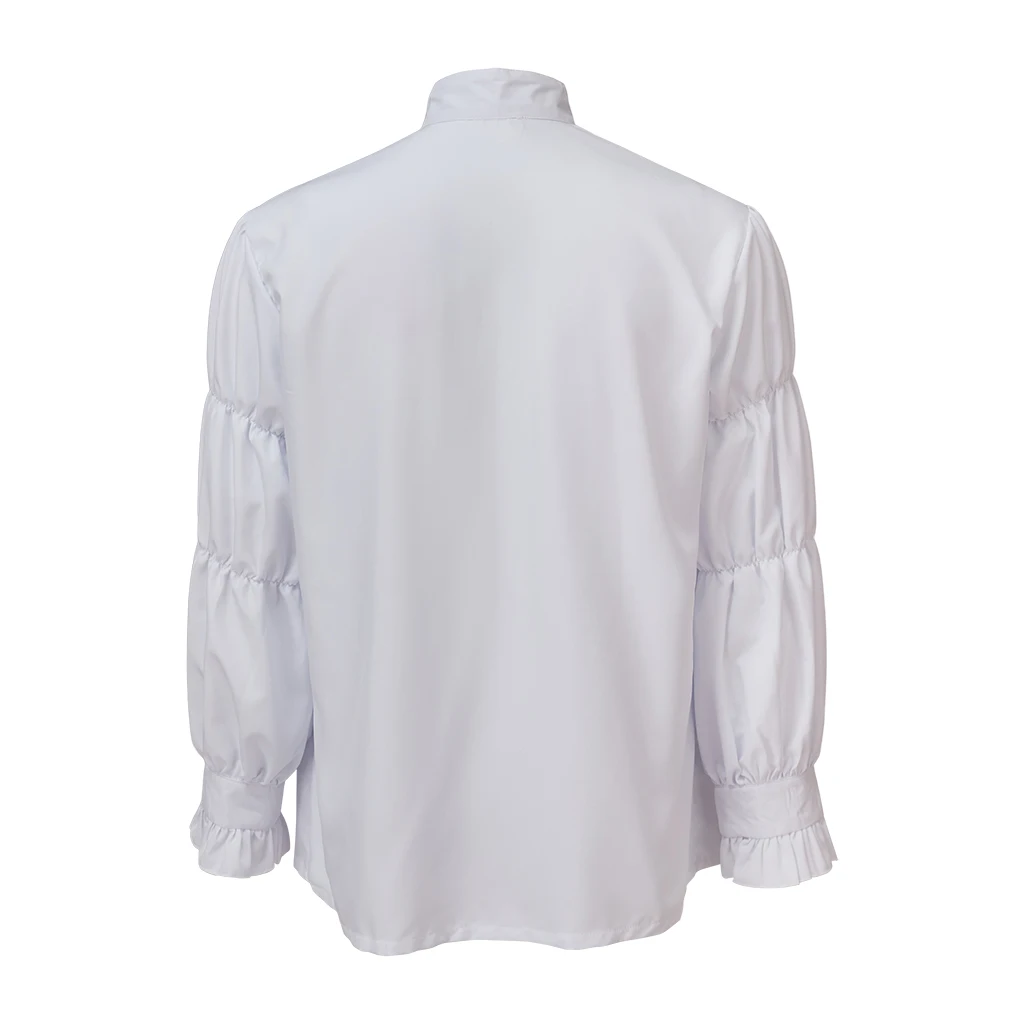 Seinfeld Puffy Shirt Cosplay Costume Man's White Shirts Jerry Seinfeld Halloween Top Daily Shirts