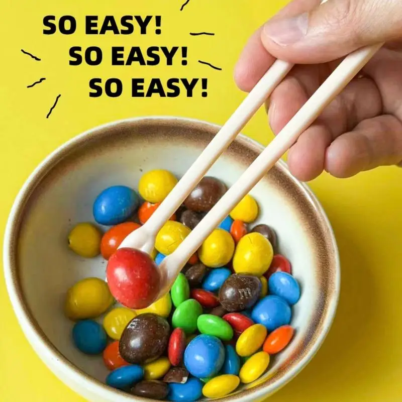 F19B Hand End Design Chopsticks Gripper For Fun Dining Experience Compacts Travel Essential Safe Plastic Easy To Clean