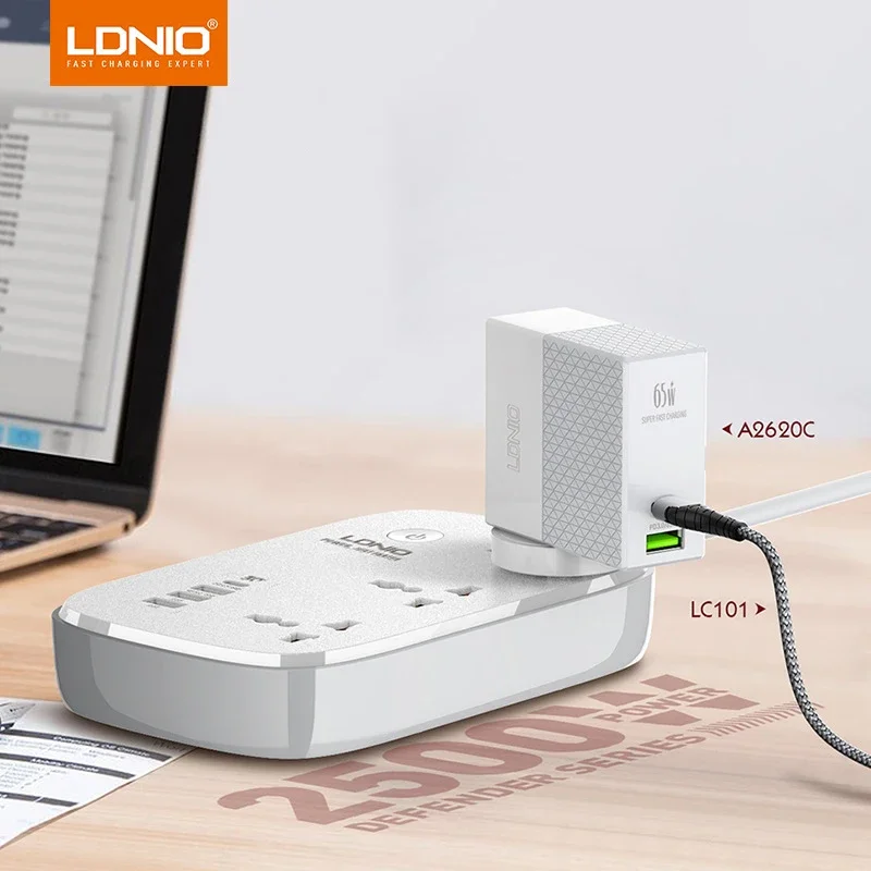 LDNIO Smart Power Strip Tuya Timing WIFI Socket EU US UK Plug Adapter with 3 USB PD Port Bluetooth Smart Life APP Remote Control