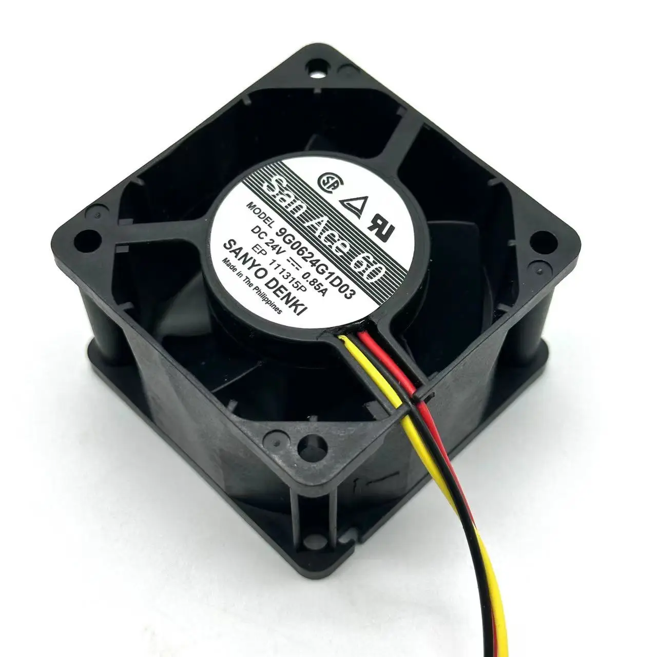 Sanyo Denki 9G0624G1D03 DC 24V 0.85A 60X60X25mm 3-wire Server Cooling Fan