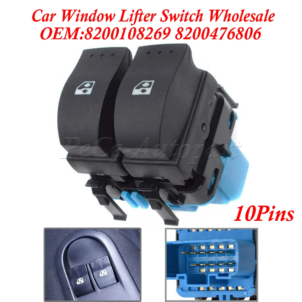 

8200108269 8200476806 Электрический переключатель окон Copilot для Vauxhall VIVARO/MOVANO RENAULT Megane TRAFIC II MASTER Scenic