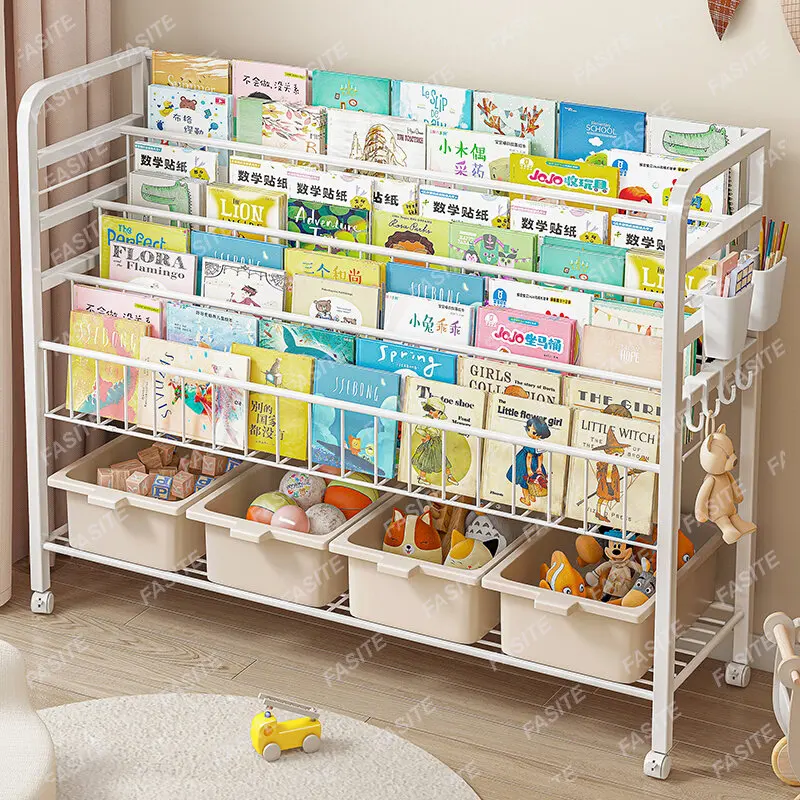 

Children's bookshelves, picture book shelves, floor toy, two-in-one storage shelves, integrated reading area bookcases