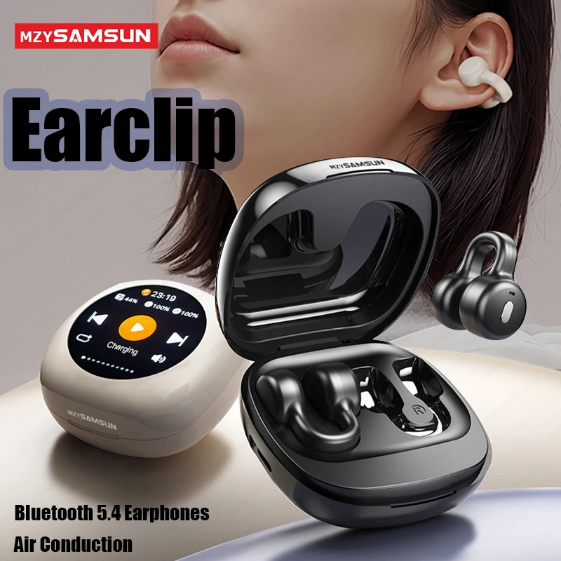 

Bluetooth 5.4 Earphones Earclip CT11 Wireless Headphones Air Conduction Sports Headset TWS Earbuds Built In 8GB Memory Card