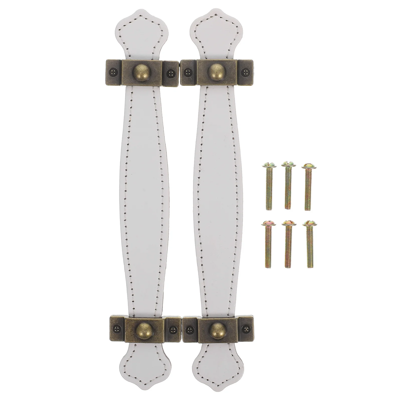 

2Pcs Cabinet Pulls Fake Handles for Dresser Wardrobe Chest Drawer Furniture Hardware Vintage Rustic Look Luggage Strap