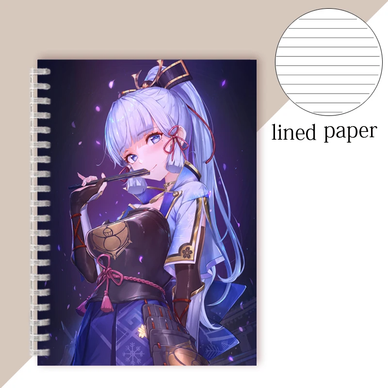 A5 Spiral Notebook Printing Anime Figure Genshin Impact Lnazuma Zhongli Ayato Venti Xiao Yae Miko Ganyu Keqing For Writing Book