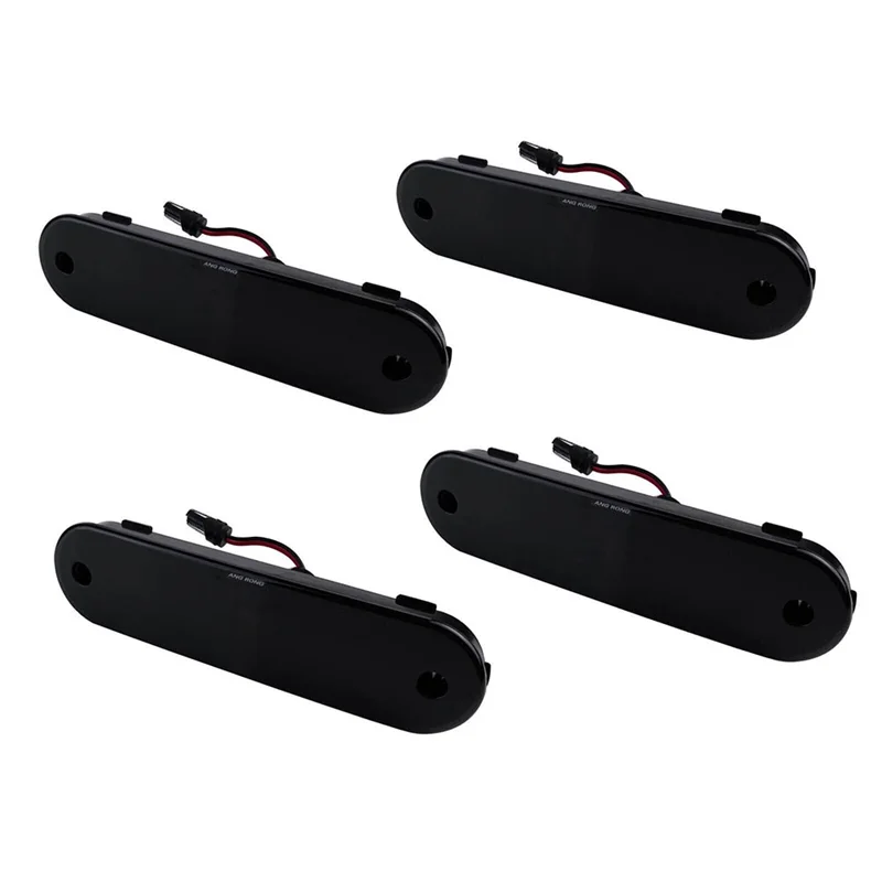 

-ABGQ 4 Piece Front Rear LED Side Fender Marker Light Smoked Lens Car Accessories ABS For MAZDA Miata MX-5 1990-2005