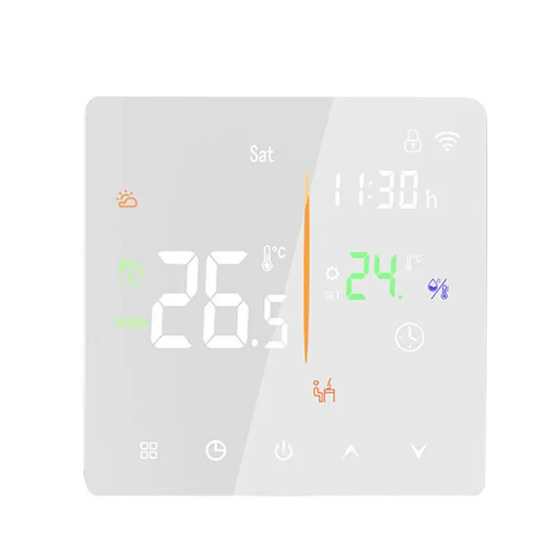 ABGG-Embedded Thermostat Without WIFI 3A Water Heating/Wall-Mounted Boiler Universal Smart Timing Touchscreen Control