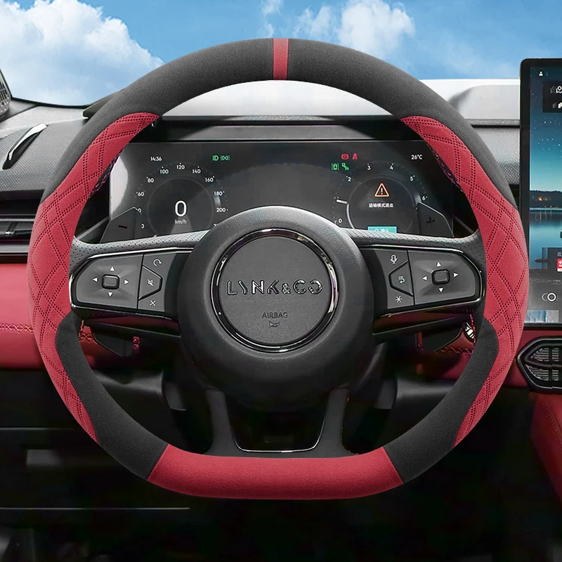 

Leather Car Steering Wheel Cover forLynk Co 01 03 2021 2022 2023 2024 2025 2026 Accessories