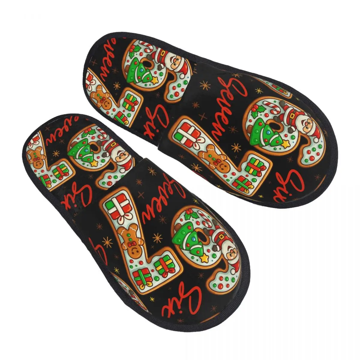 Funny Six Seven 67 Meme 6 7 Christmas Santa Home Cotton Slippers Bedroom Soft Memory Foam Slides Anti Slip