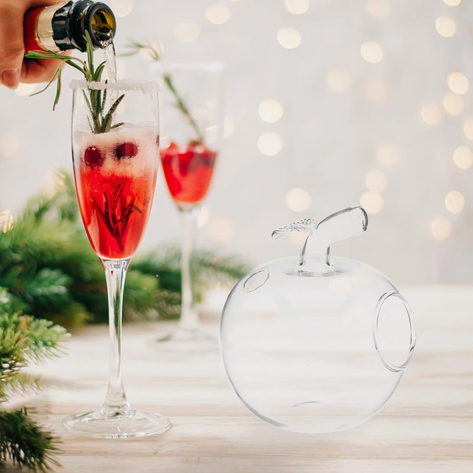 

Clear Fruit Shaped Drinking Glasses Apple Inspired Cocktail Cups for Christmas Juice Wine Water Beverage Glassware Reusable