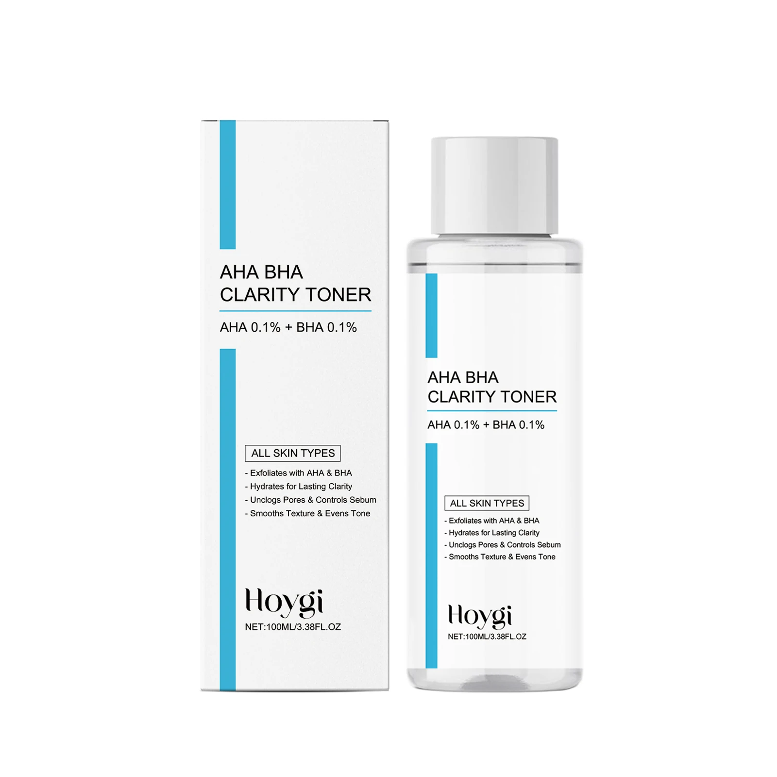 AHA BHA Toner exfoliant doux pour la peau grasse raffinage des pores apaisant hydratant Essence du visage contrôle quotidien de l'huile soins de la peau