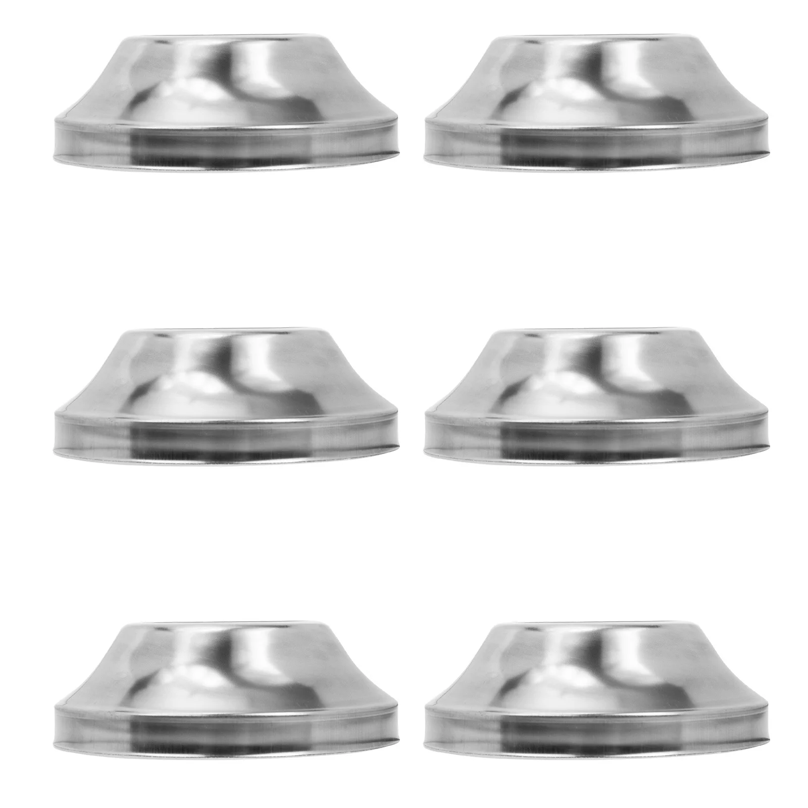 6Pcs Round Stainless Steel Floor Flange Post Base Railing Support Deck Post Sleeve Railing Column Column Wraps for Porch