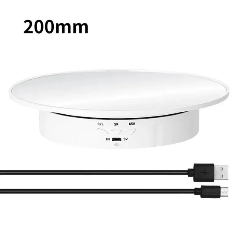 200mm 3 Speeds Photography Rotating Display Stand 360 Electric Rotating Product Display Turntable For Video Shooting