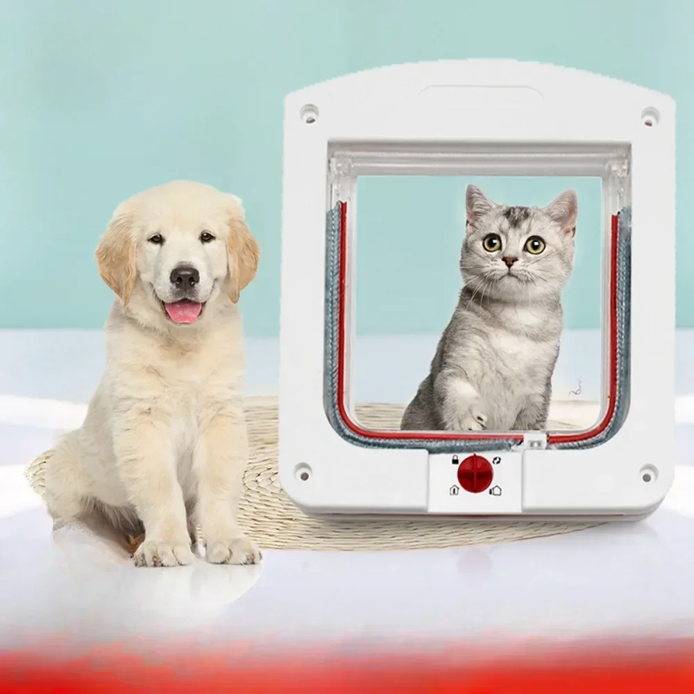 White Door Pet Products Control The Direction of Entry and Exit Cat Dog Door Hole Pet Door Crates Supplies casinha de cachorro