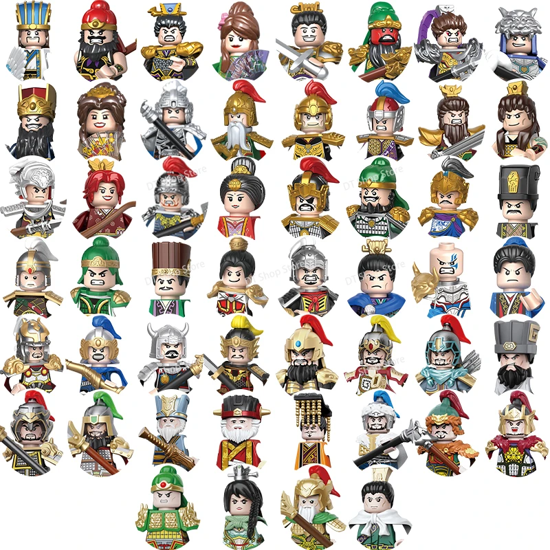 MOC Chinese History Romance of the Three Kingdoms Hero action figures Mini Assembled Building Blocks toys for children gifts