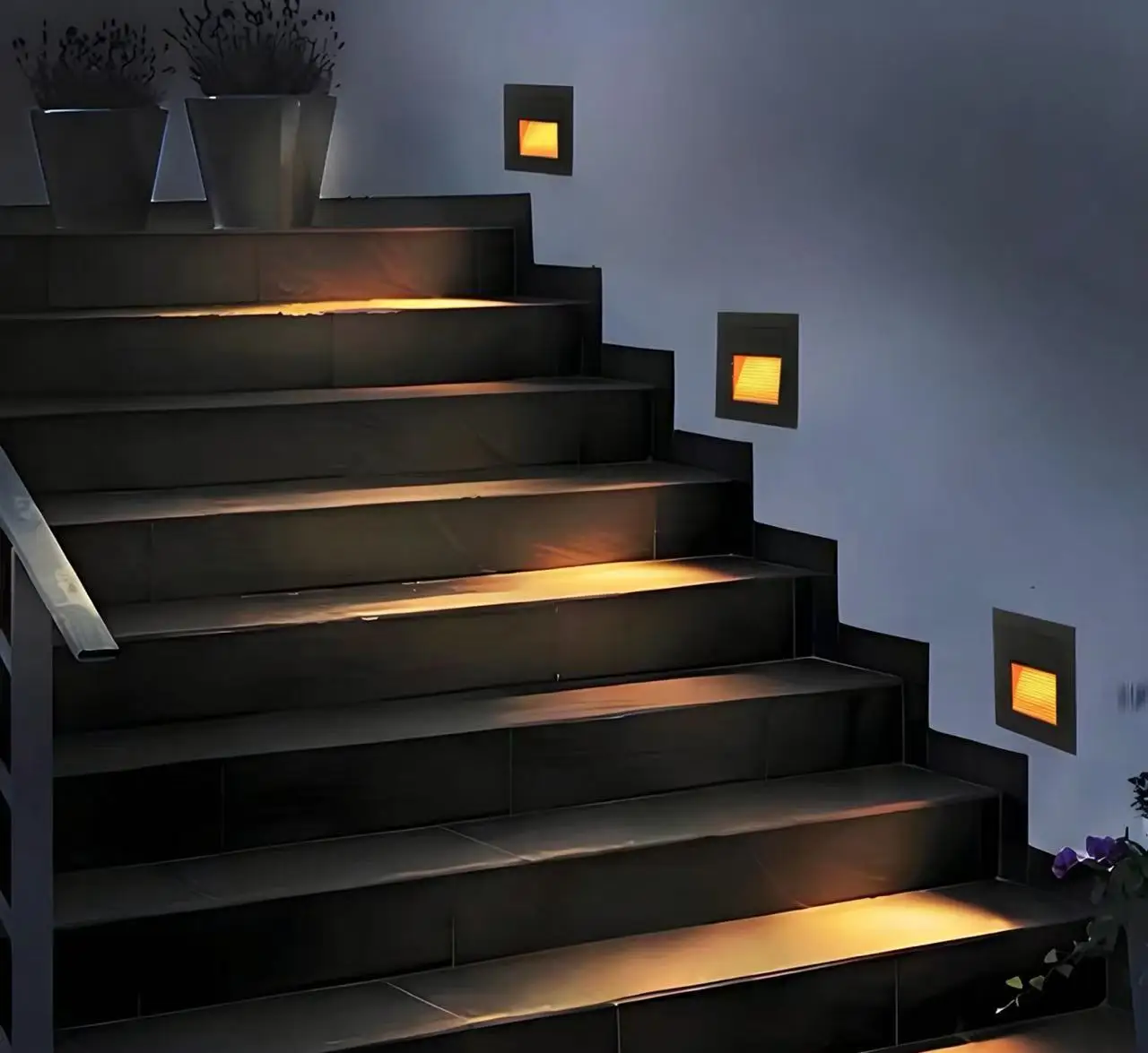 Outdoor Waterproof LED Underground Lamps Recessed Step Light Embedded Staircase Footlight for Villa Garden Courtyard Corridor