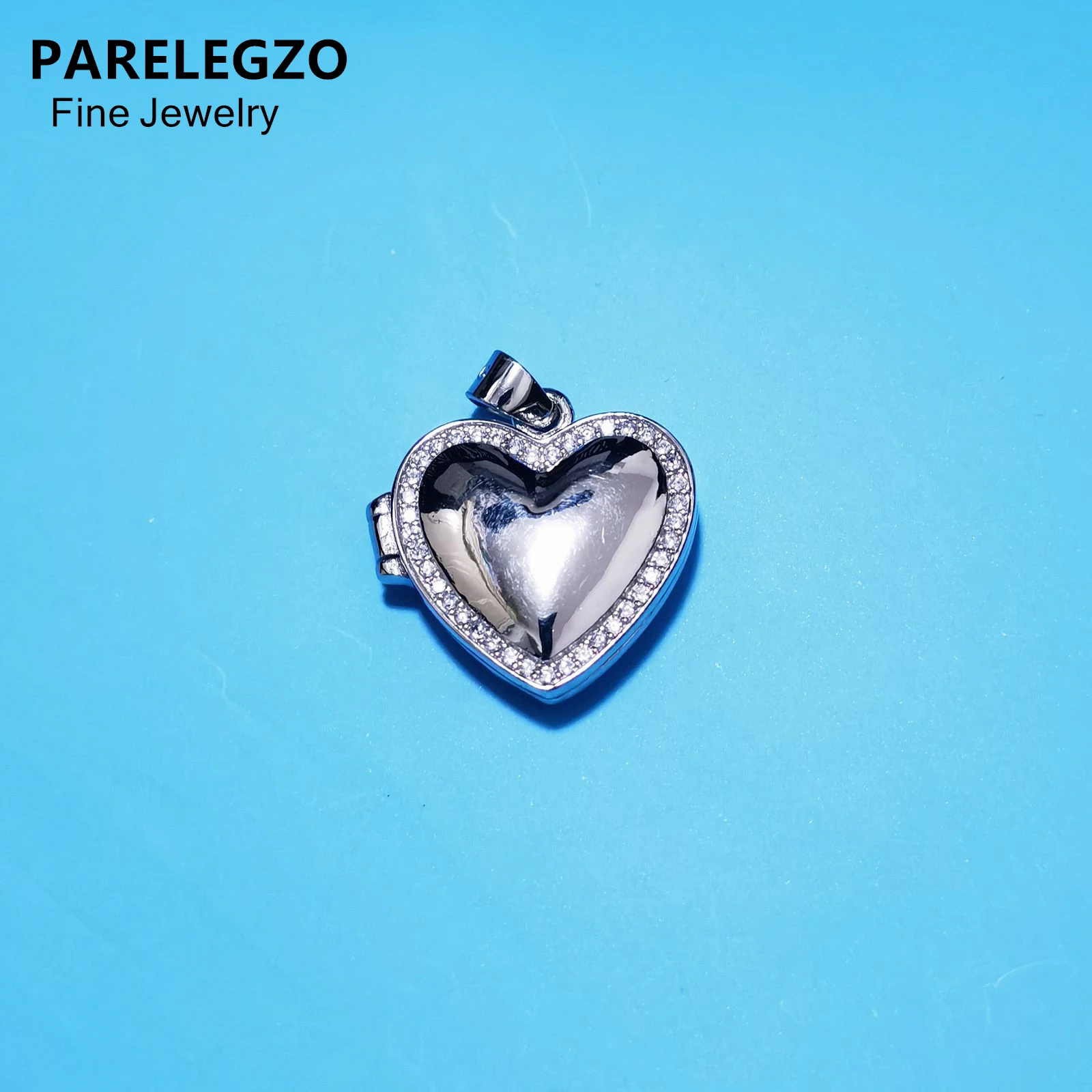 

PARELEGZO Classic Heart Customize Photo Locket Pendant Hold Pictures 925 Sterling Silver Jewelry Gift for Girls Women